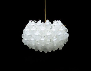 Kalmar crystal glass chandelier light sculpture 1960