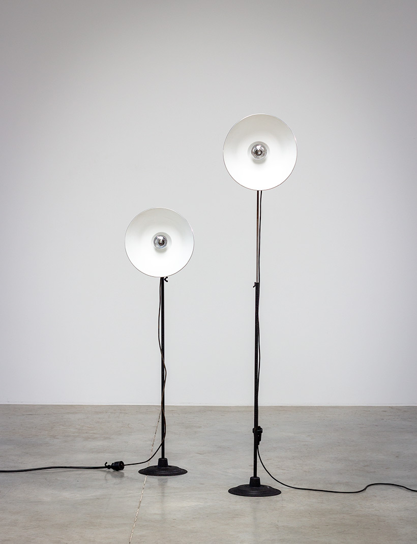 KAP pair industrial minimalist photographic floorlamps 1950 img 6
