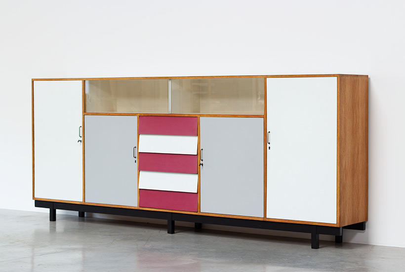 Large modernism Formica sideboard with a play of colors circa 1950 img 3