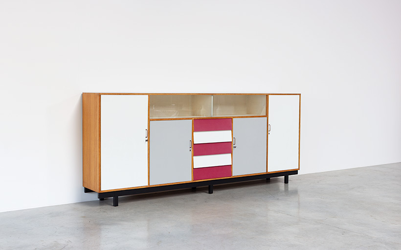 Large modernism Formica sideboard with a play of colors circa 1950 img 7