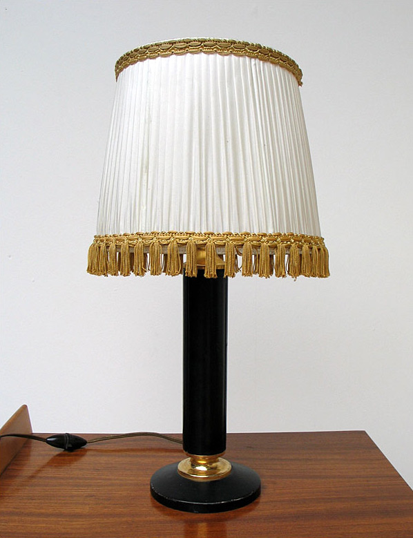 Leather desk lamp Jacques Adnet Hermes 1950