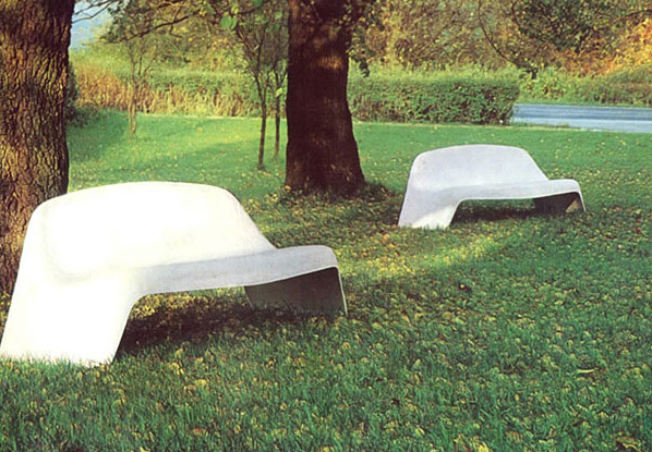 Long garden park bench Walter Papst Wilkhahn