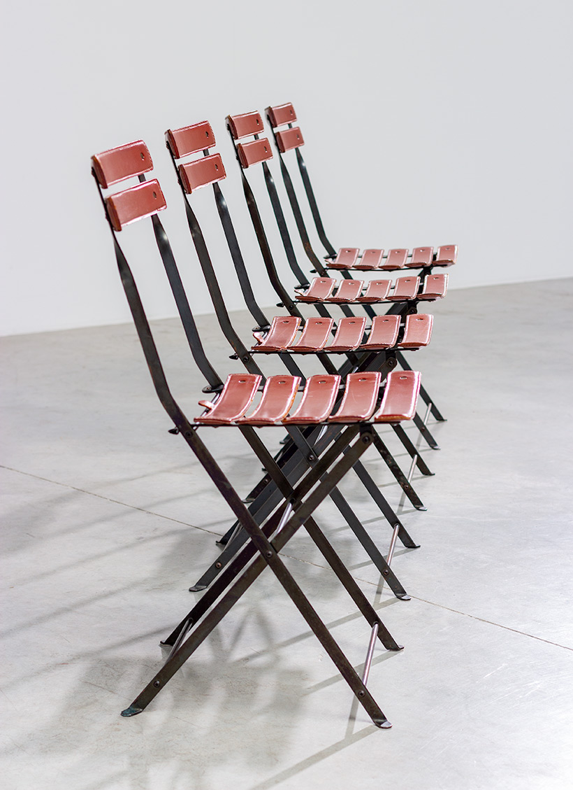 Marco Zanuso set of four folding chairs Celestina Zanotta Italy 1970s img 7
