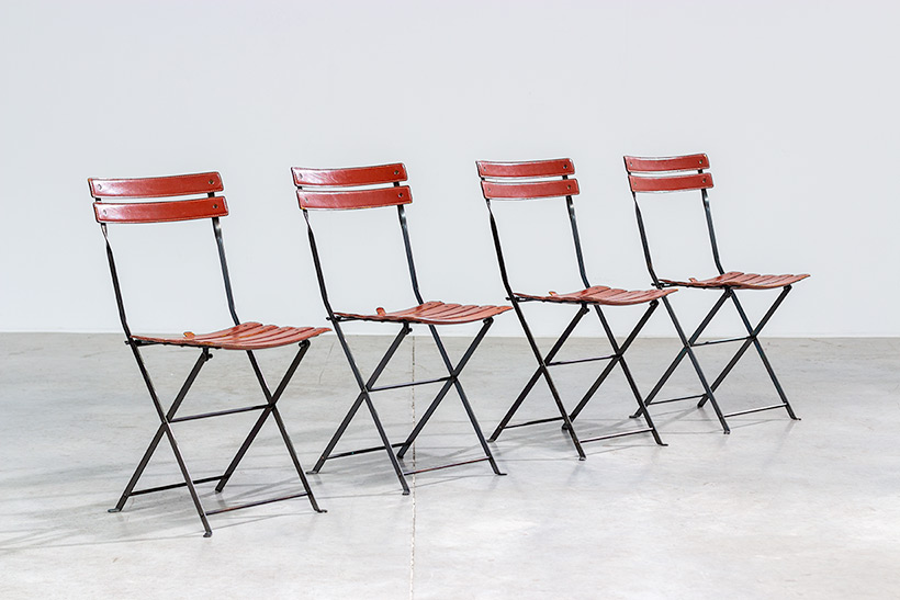 Marco Zanuso set of four folding chairs Celestina Zanotta Italy 1970s img 8