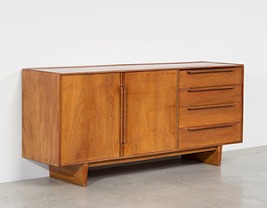 Modernist sideboard 1950 Modern dutch oak furniture