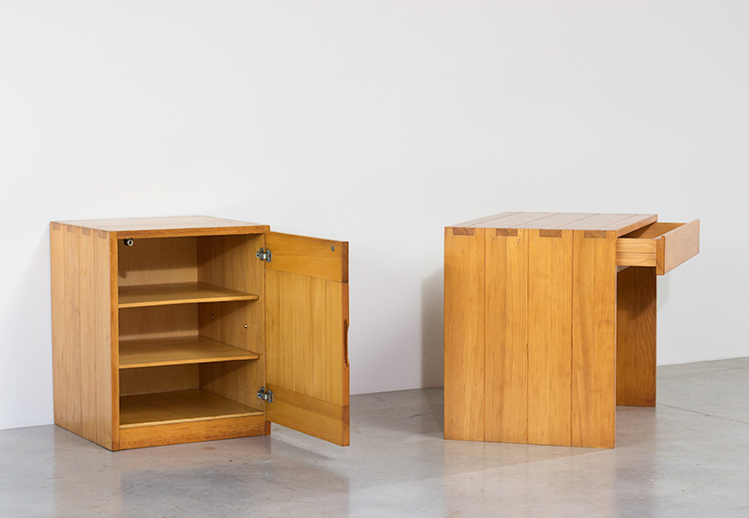 Modernist Swedish desk and cabinet in pinewood img 5