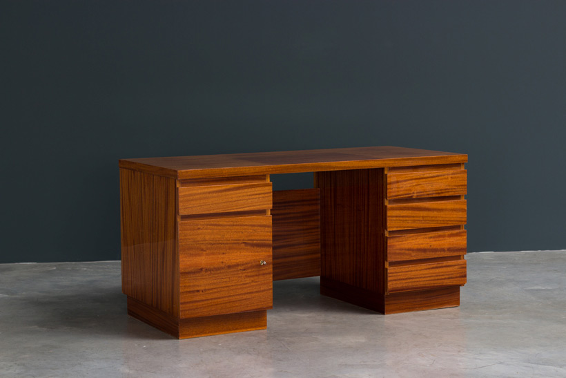 Modernist wooden desk in the spirit of David Hicks img 3