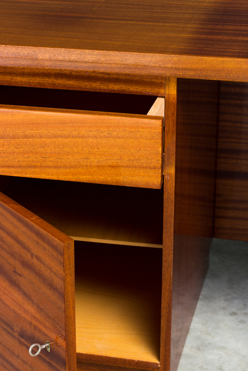 Modernist wooden desk in the spirit of David Hicks img 5