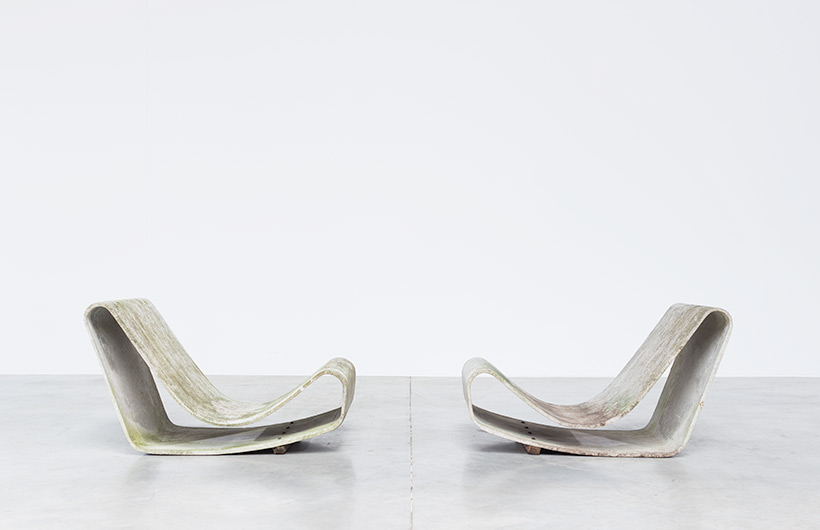 Pair Modern Concrete loop chairs by Willy Guhl Eternit AG 1954 img 5