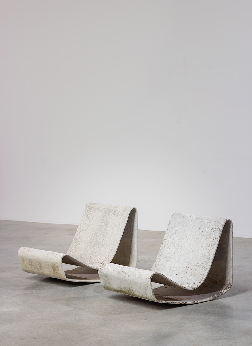Pair modernist Willy Guhl lounge loop chairs Eternit AG 1954 Switzerland img 3
