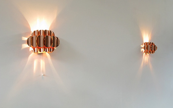 Pair of copper wall sconces Thorsten Orrling