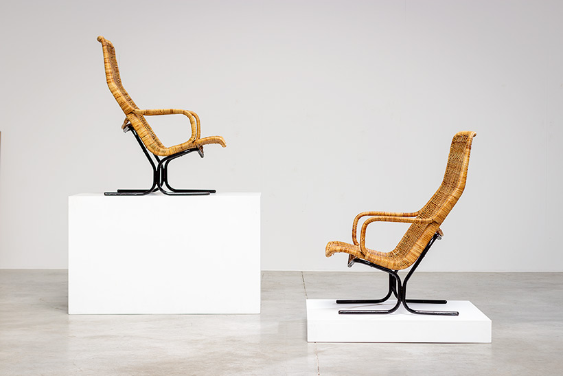 Pair rattan lounge chairs Dirk van Sliedregt for Gebr. Jonkers 1960 img 9