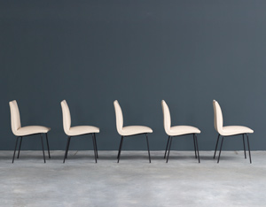 Pierre Guariche 5 dinning chairs for Meurop
