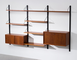 Poul Cadovius teak Wall Unit with desk for Royal System