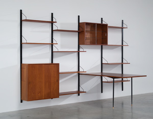 Poul Cadovius teak Wall Unit with table for Royal System