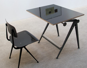 Reply Industrial drafting table and chair Wim Rietveld