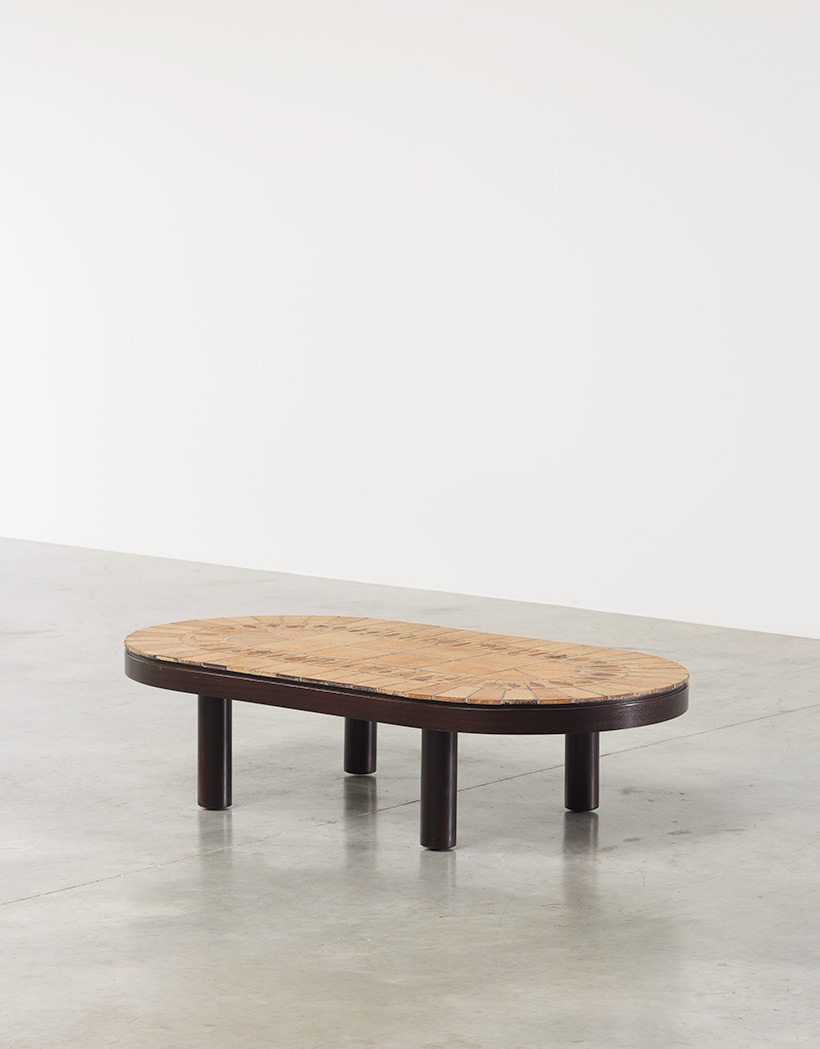 Roger Capron Garrigue oval low cocktail table img 5