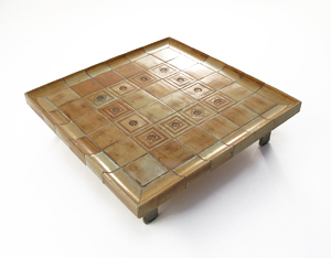 Roger Capron Square ceramic coffee table Vallauris
