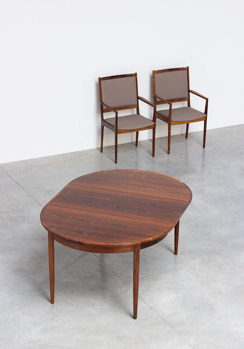 Scandinavian modernist dining table with Brazilian rosewood img 4