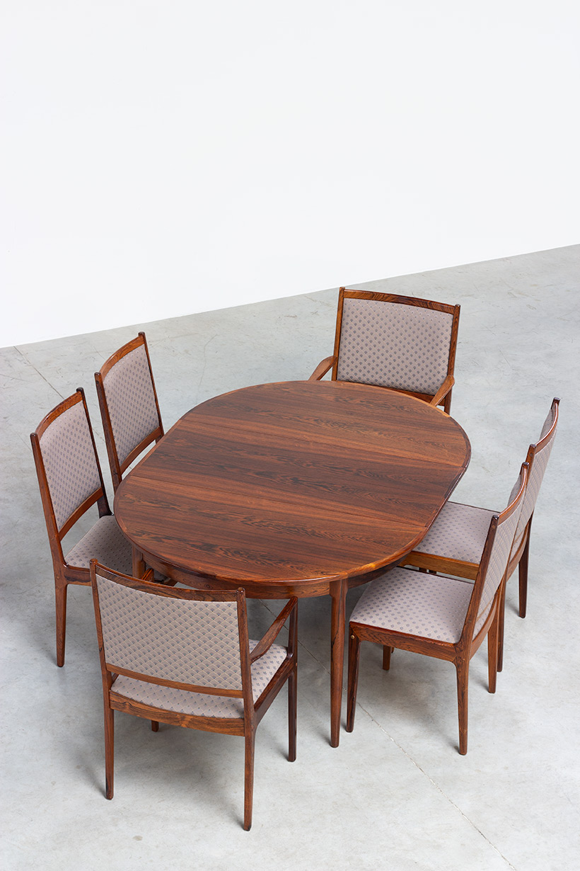 Scandinavian modernist dining table with Brazilian rosewood img 5