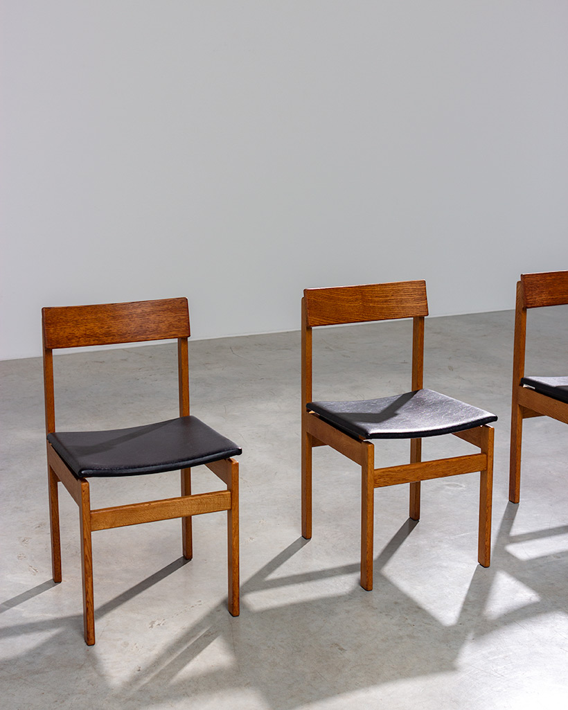 Set of six modernist dining chairs Van den Berghe-Pauvers Ghent Belgium 1960 img 5