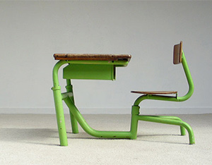 Single seat school desk Jean Prouve 1950