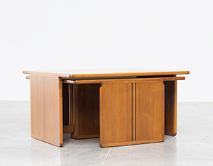 Tobia Scarpa and Afra Scarpa Coffee table with side tables 1975
