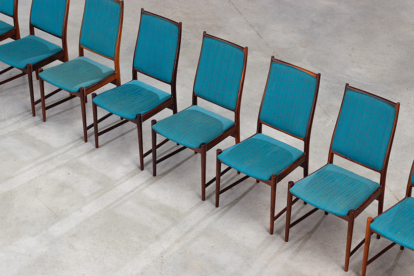 Torbjorn Afdal set of 8 Brazilian rosewood dining chairs