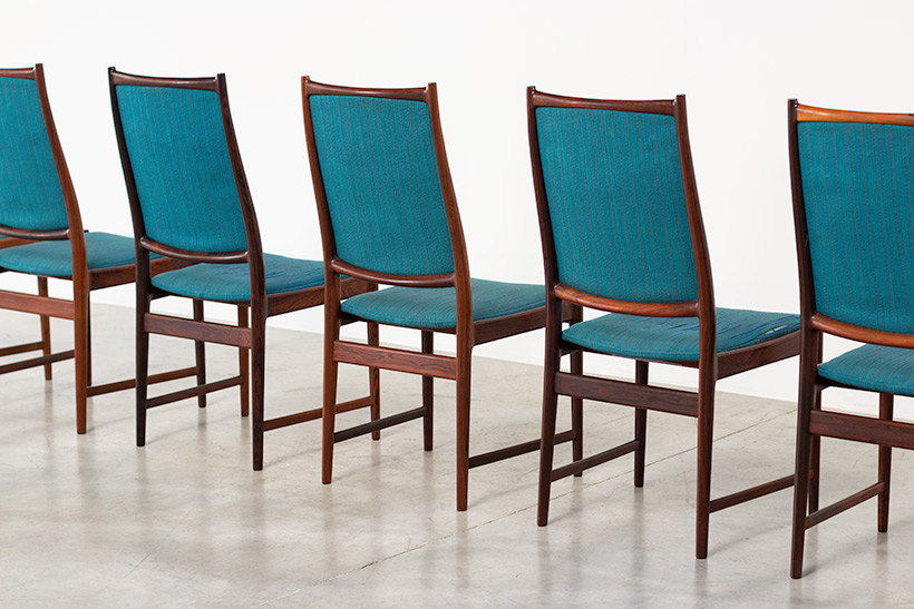 Torbjorn Afdal set of 8 Brazilian rosewood dining chairs img 7