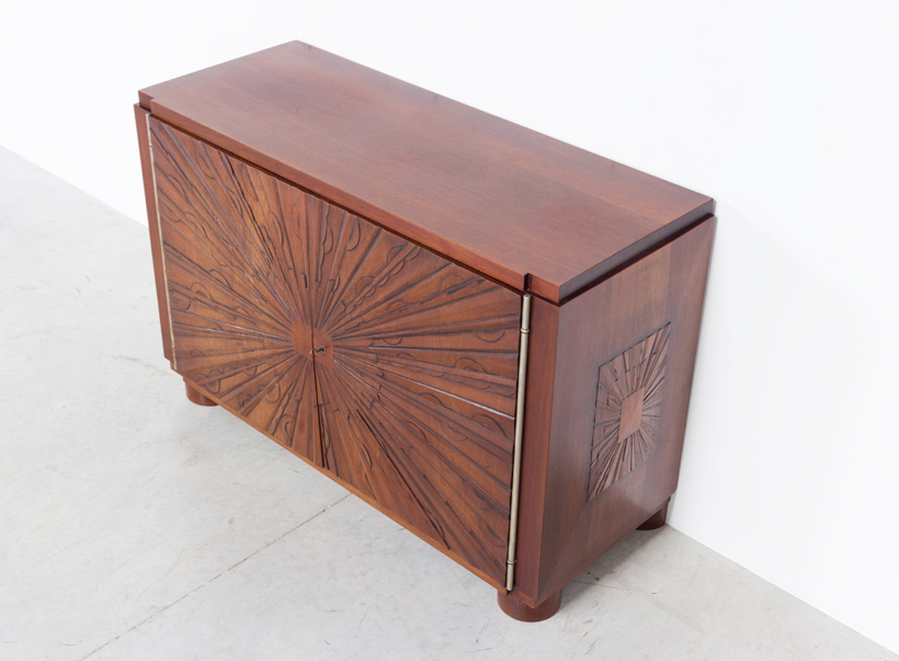 Unique graphic sideboard in mahogany signed by Kint and Fils Gand 1940 img 4