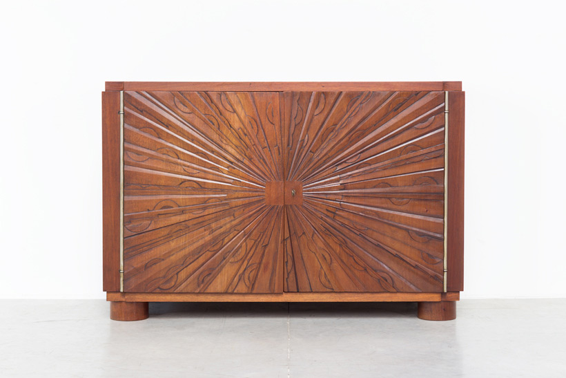 Unique graphic sideboard in mahogany signed by Kint and Fils Gand 1940 img 6