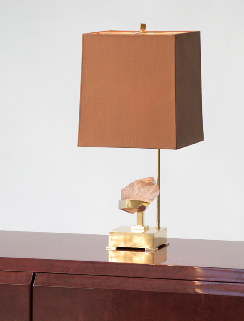 Willy Daro Table lamp with rutile quartz