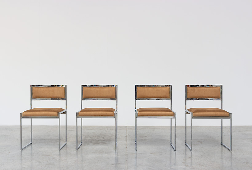 Willy Rizzo set of four cubistic dining chairs circa 1970 img 5