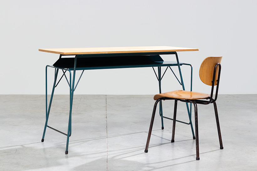 Willy Van Der Meeren modern desk 1950 Belgian Social furniture img 3