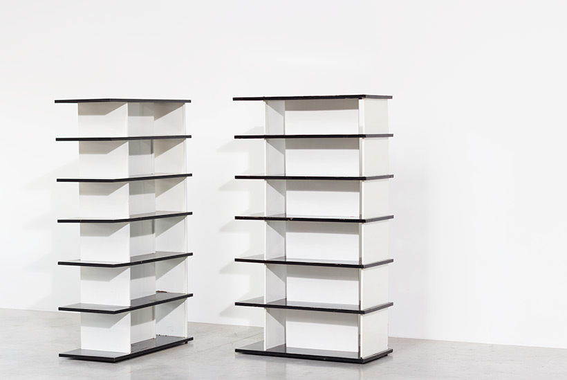 Wim Rietveld pair bookcases shelving units room divider for De Bijenkorf img 3