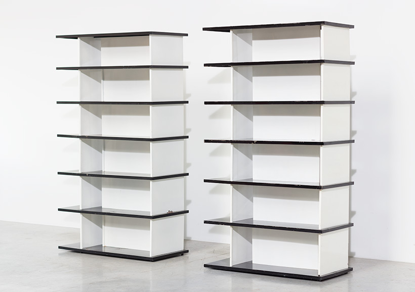 Wim Rietveld pair bookcases shelving units room divider for De Bijenkorf img 7